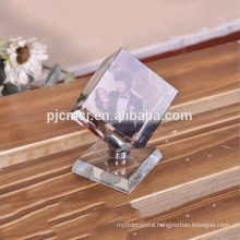 2016 Elegant rotating cube crystal photo frame new